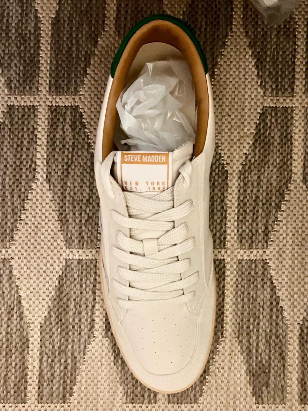 Steve Madden Piraeus Lace-Up Sneakers - White/Green